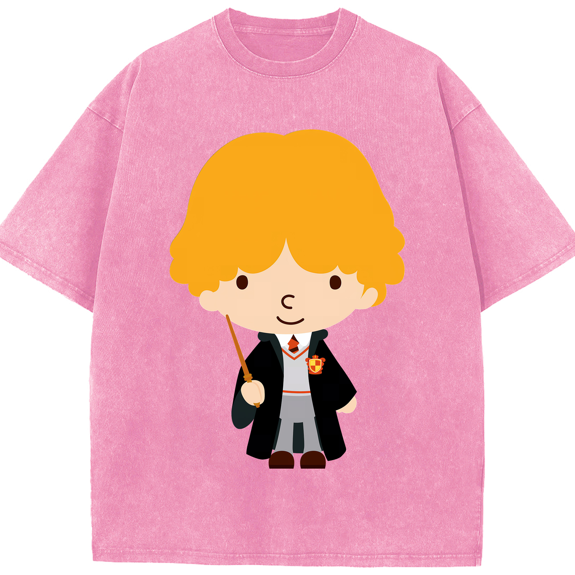 （画像用） Harry Potter ハリー・ポッターシリーズ 綿100% ヴィンテージ風 半袖Tシャツ（フロントプリント）